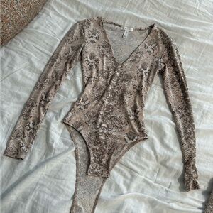Leith Snake Print Bodysuit